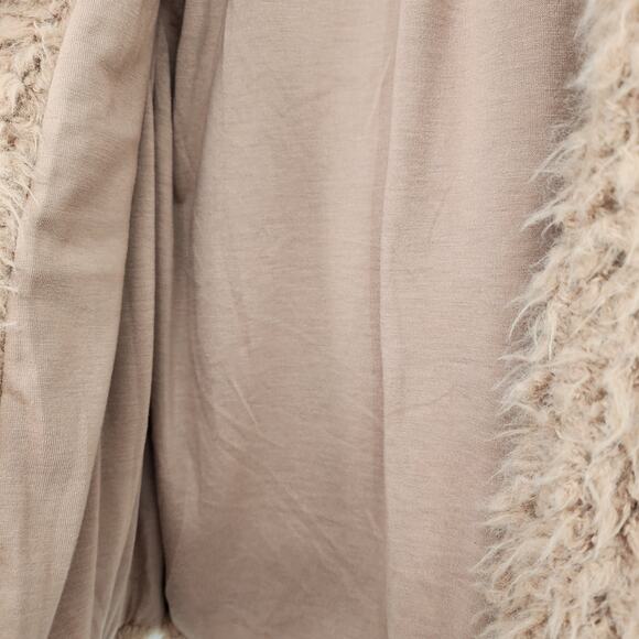New NWT Forever 21 Faux Fur Coat‎ Tan Brown Size Small Oversized - Picture 5 of 8